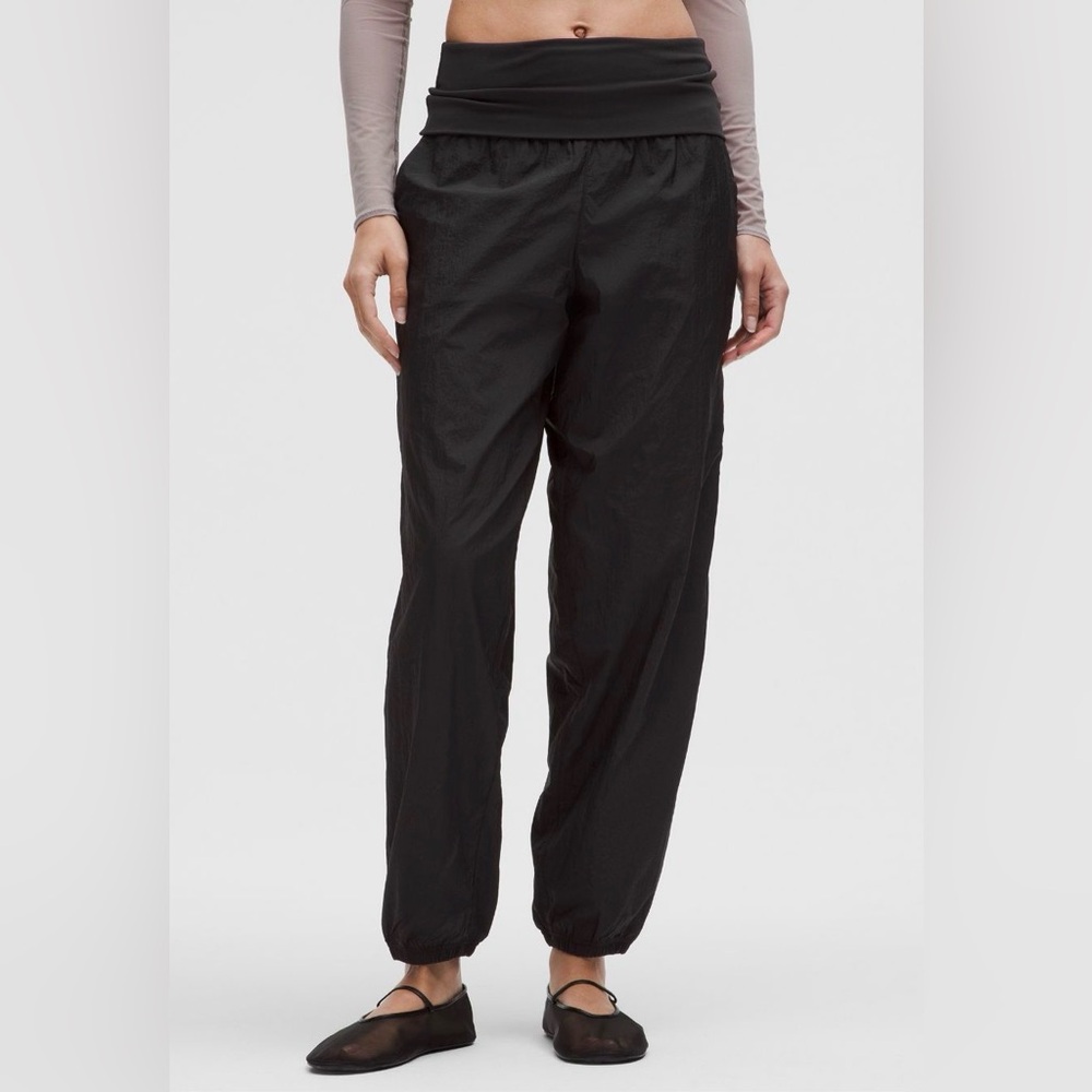 LULULEMON Lightweight Foldover-Waist Joggers Pants Black Size Large